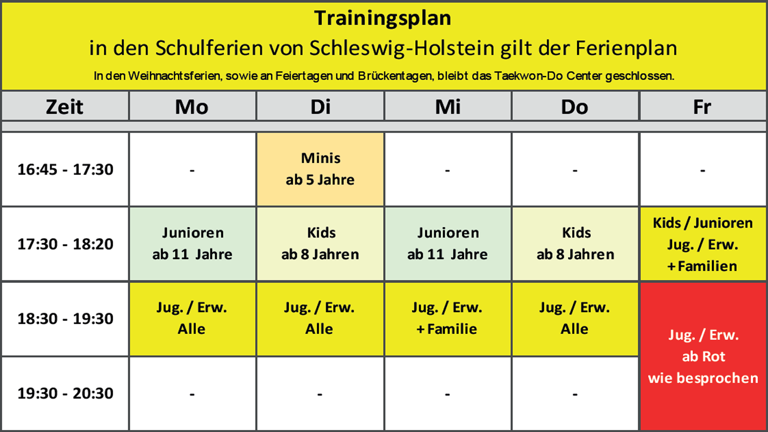 Trainingsplan